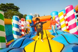 Big Bounce Indonesia, taman trampolin raksasa.