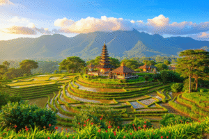 Pura Ulun Danu Beratan di Bali, Indonesia.