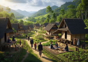 Rumah tradisional di Desa Adat Baduy.