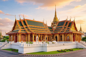 Grand Palace dan Wat Phra Kaew di Bangkok.
