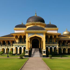 Istana Maimun, bangunan bersejarah Kesultanan Deli di Medan.