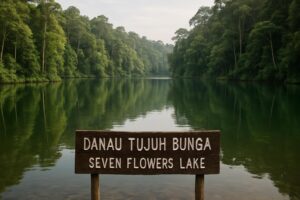 Danau Bunga Tujuh yang tenang